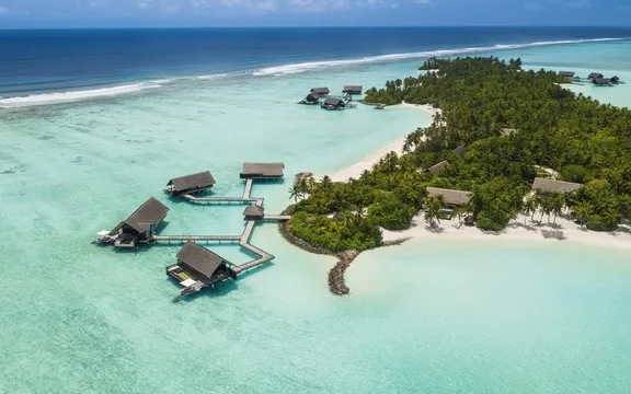 Aerial view at One&Only Reethi Rah resort