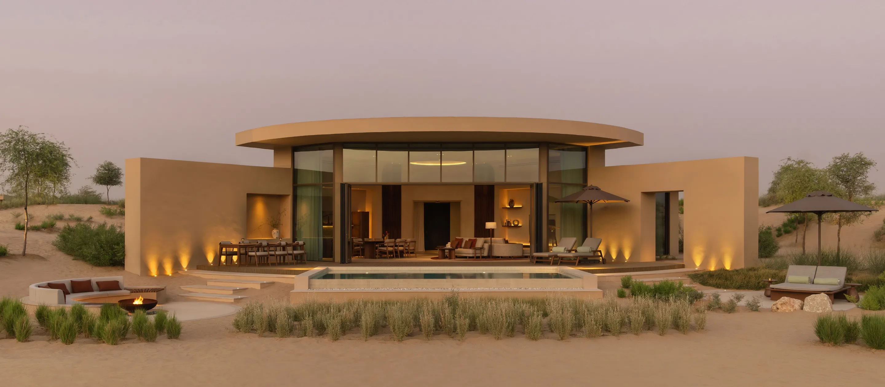 Bab Al Shams - Desert Villa - Sunset view