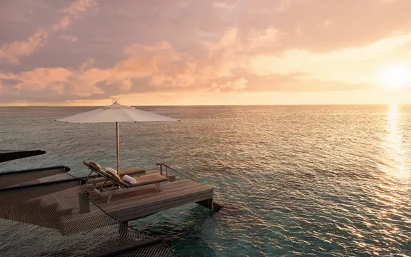 One&Only Reethi Rah - View of the sea from water villa