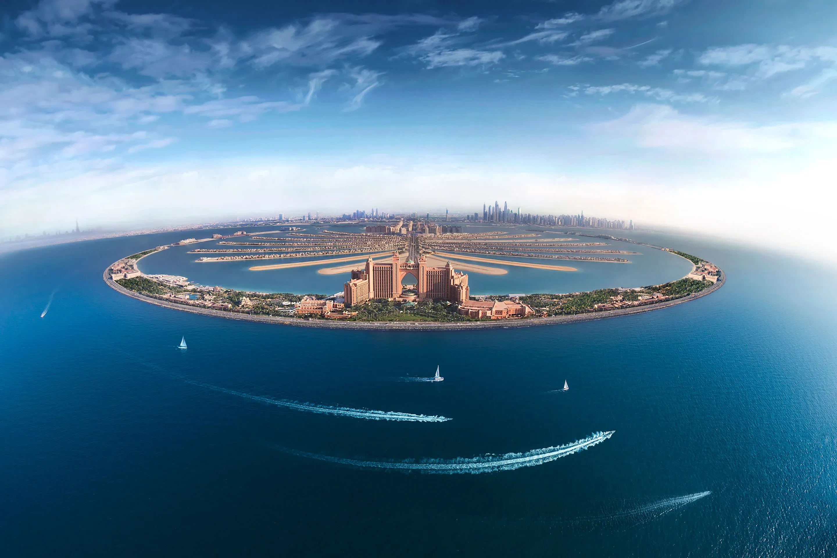 Aerial Palm View Atlantis The Palm