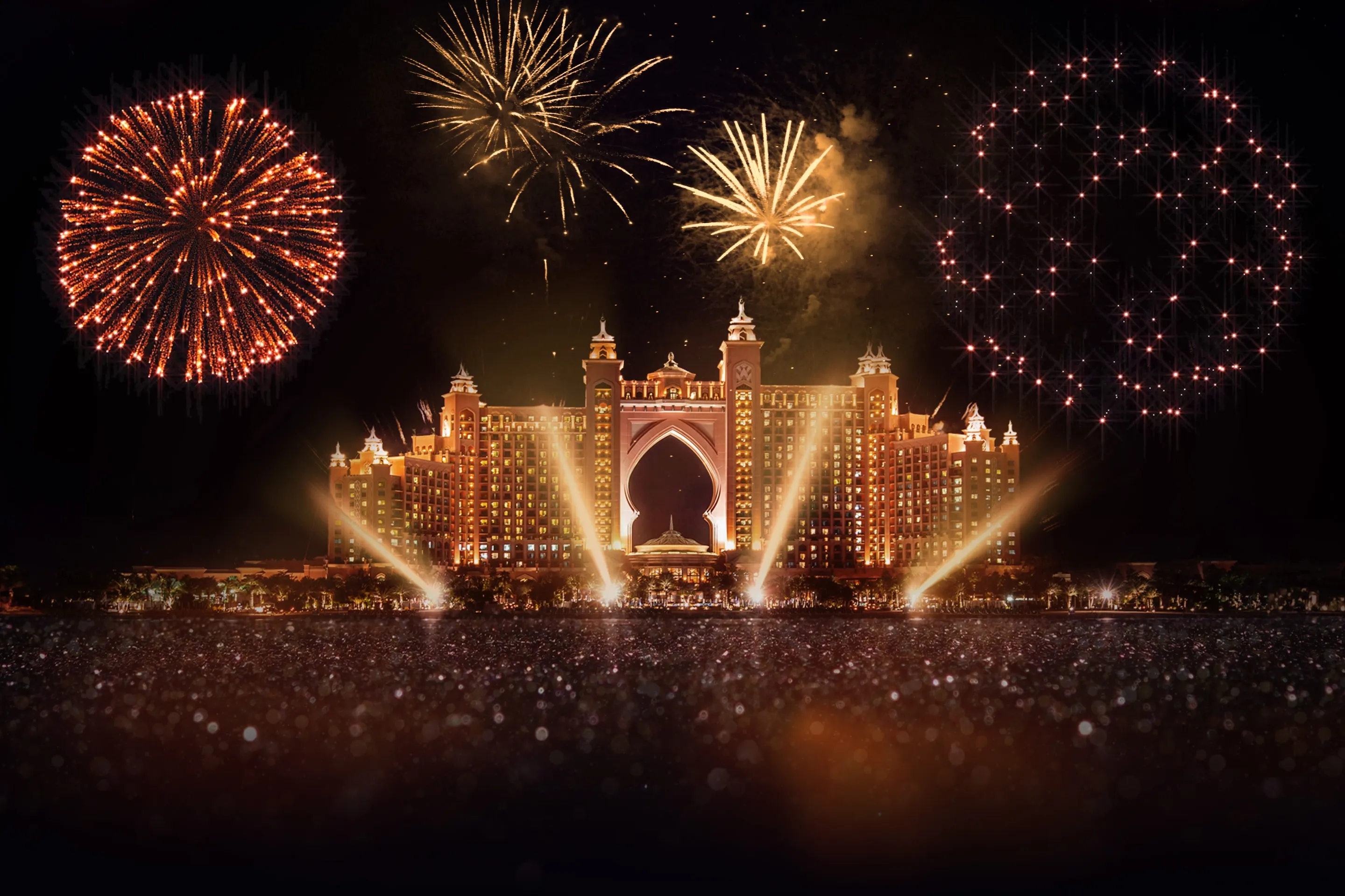 New Years Greeting Atlantis, The Palm