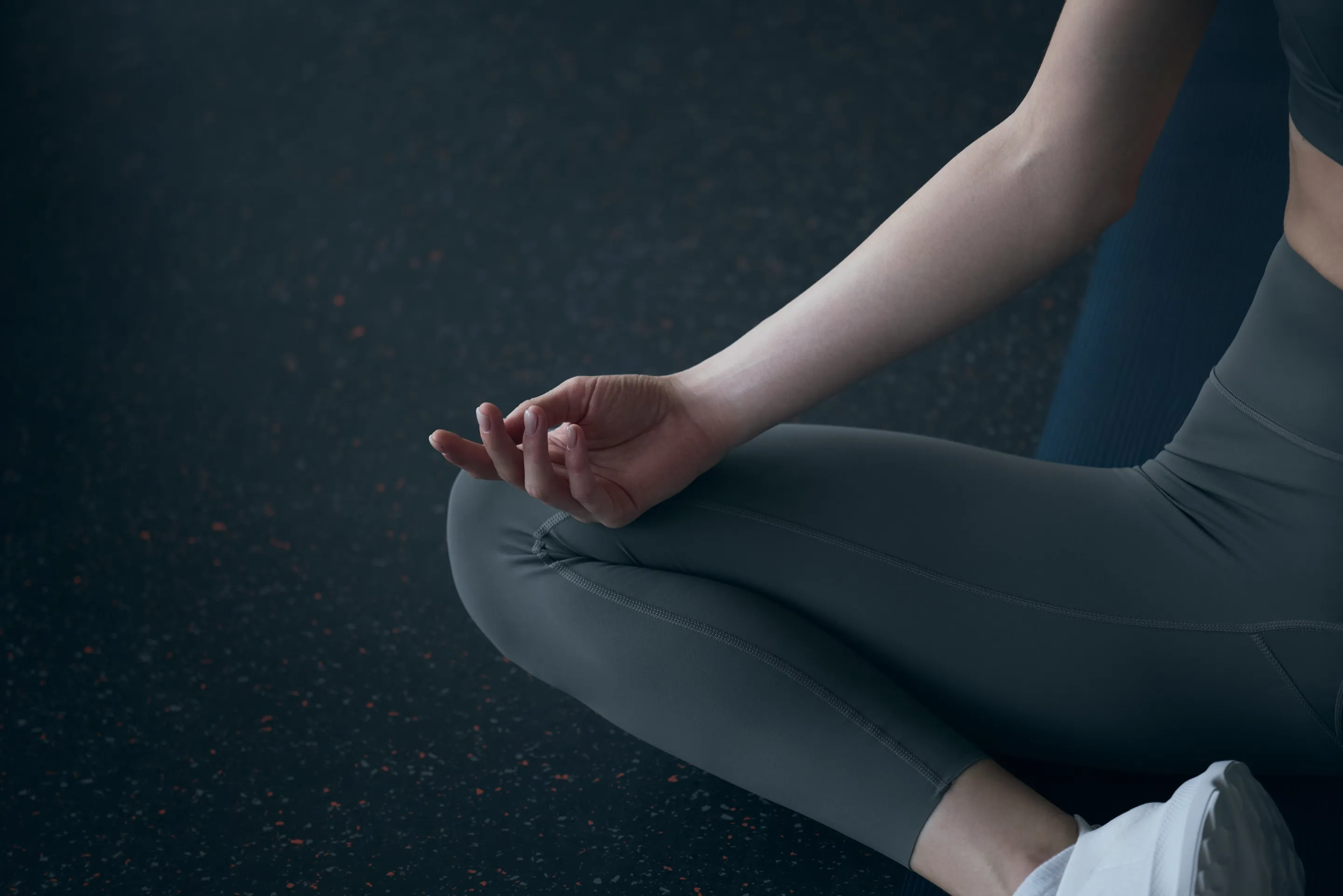 Woman practising yoga at Longevity Hub by Clinique La Prairie at One&Only One Za'abeel