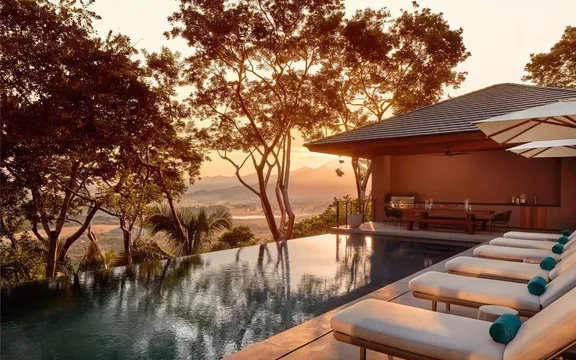 Scenic poolside view of Signature Villa 12 at One&Only Mandarina