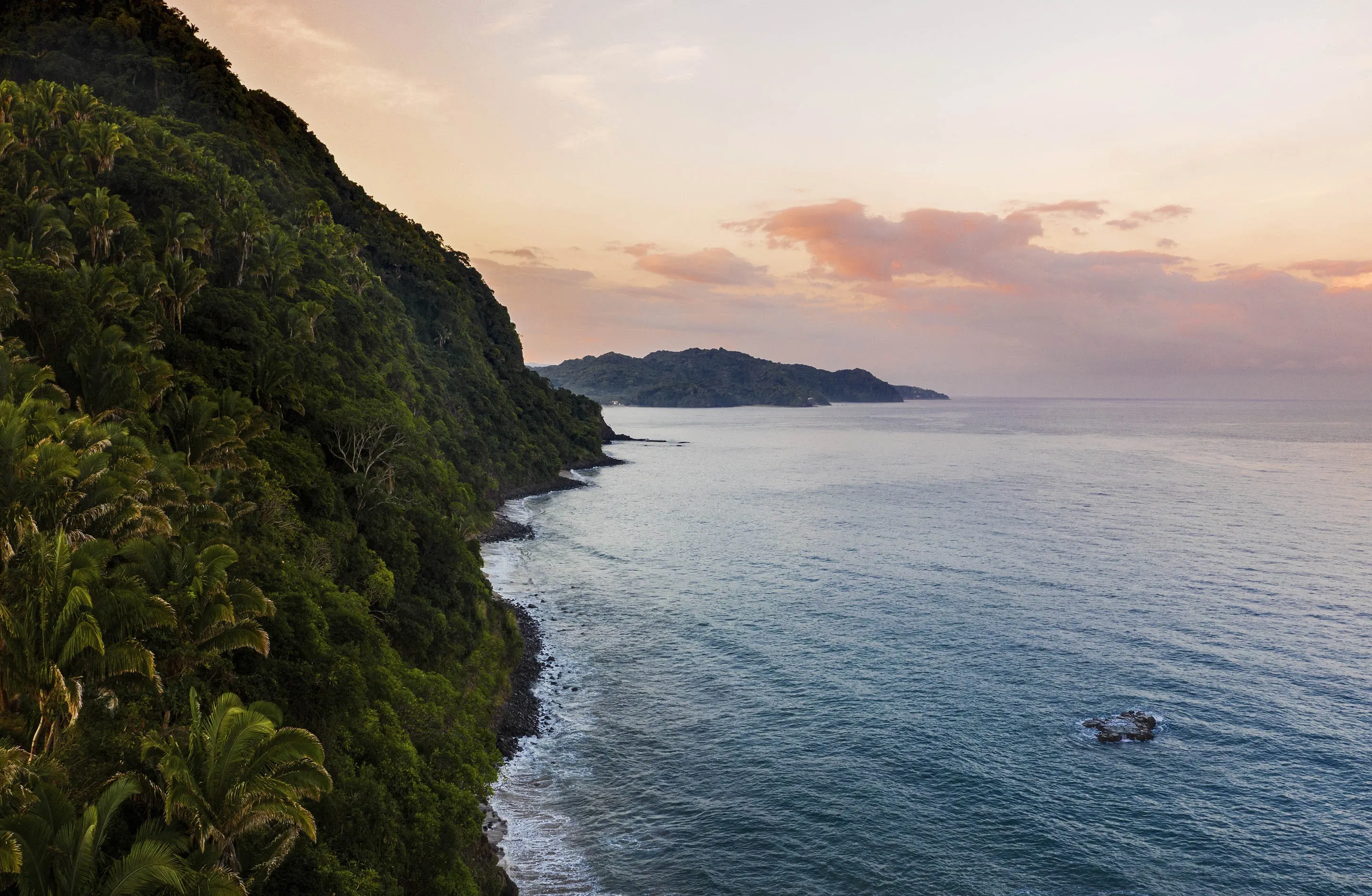 View of the rainforest and the ocean at One&Only Mandarina