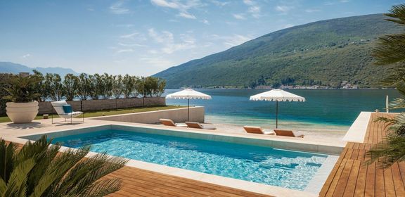 View of Pool and Mountains from One&Only Portonovi