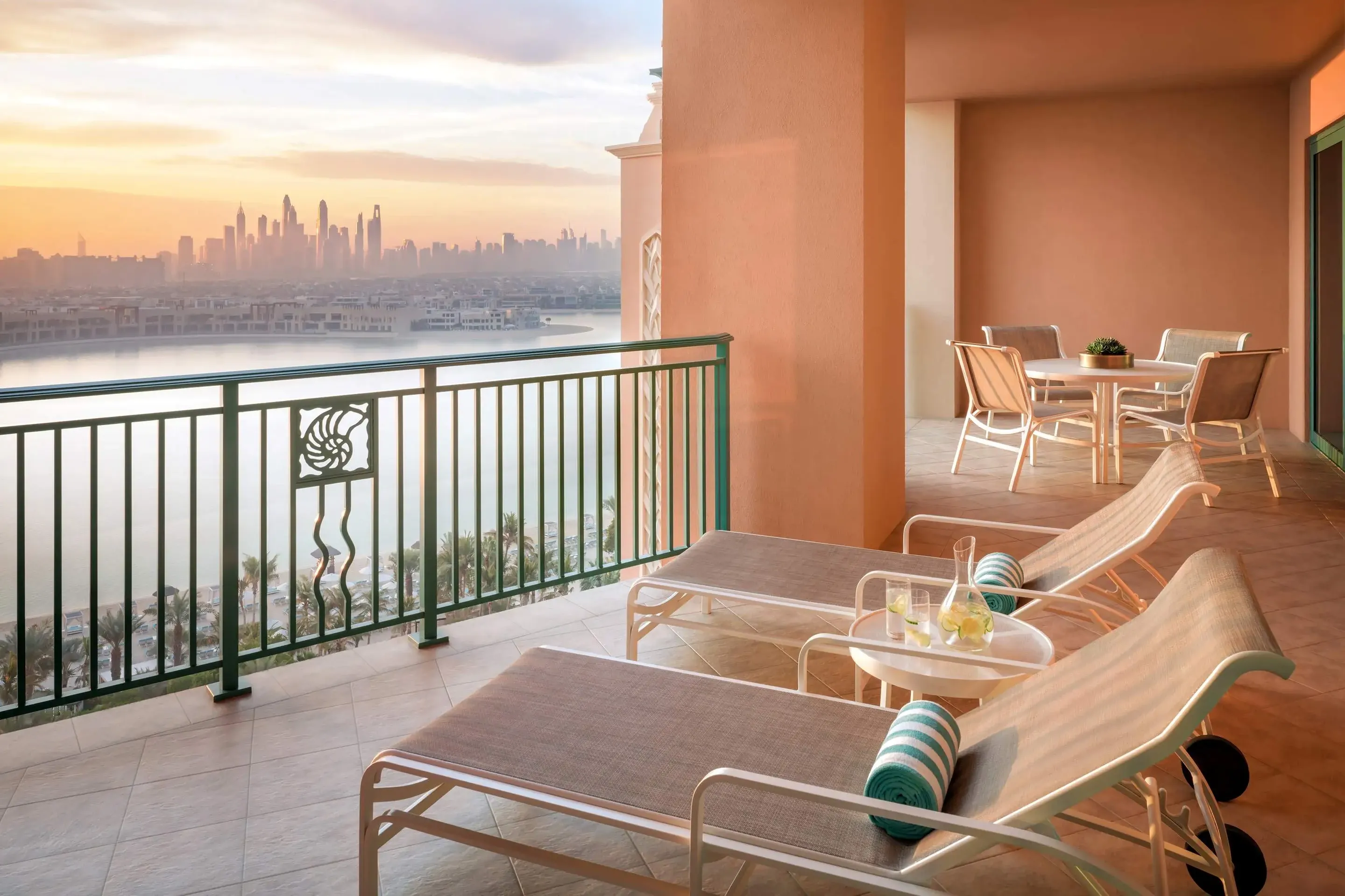 Terrace Suite Private Sunbeds Overlooking the Palm