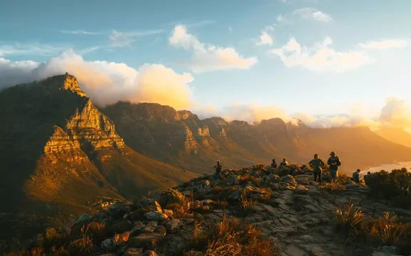 Scenic landscape of Cape Town's rocky mountains