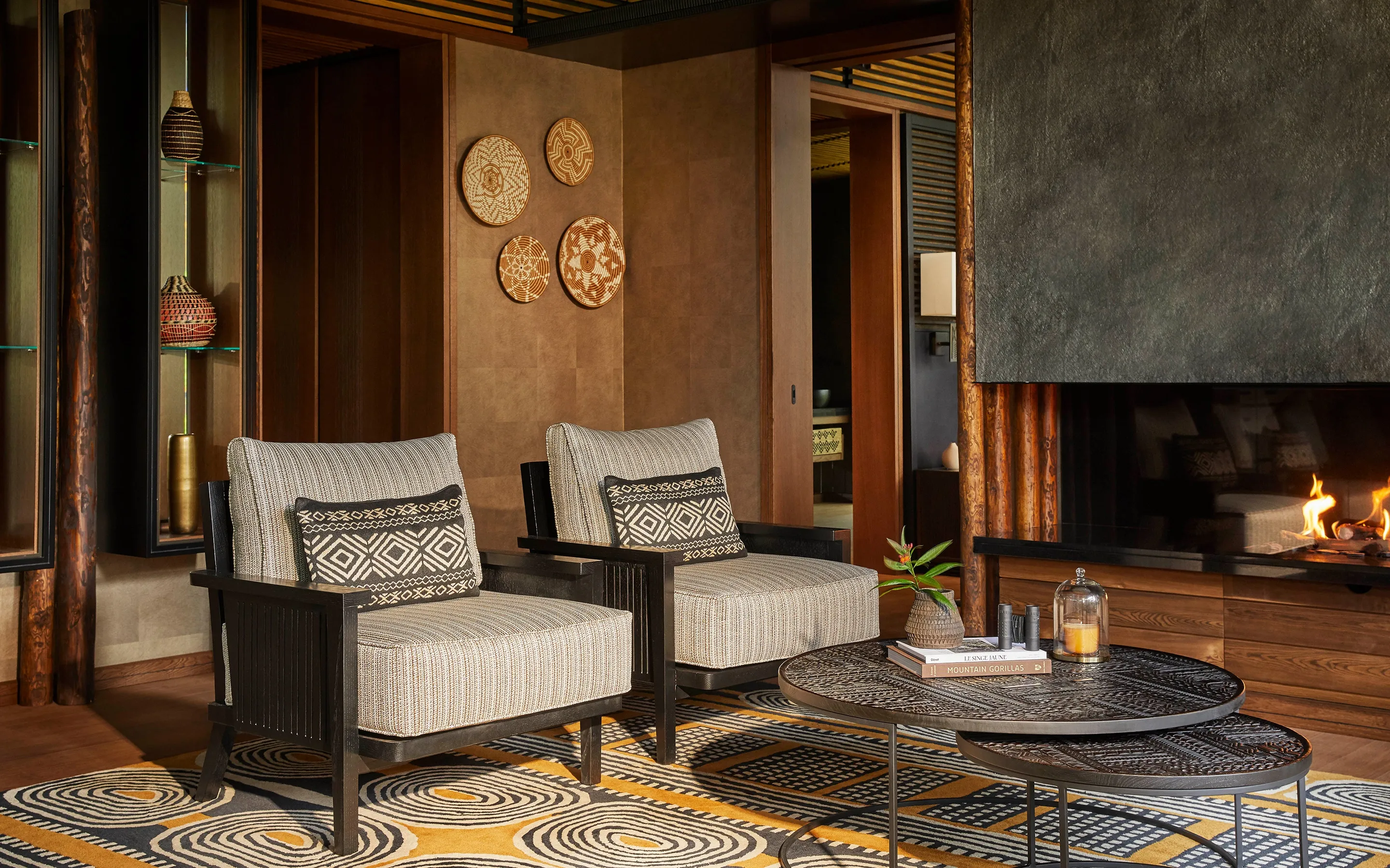 Living room in a suite at One&Only Gorilla's Nest