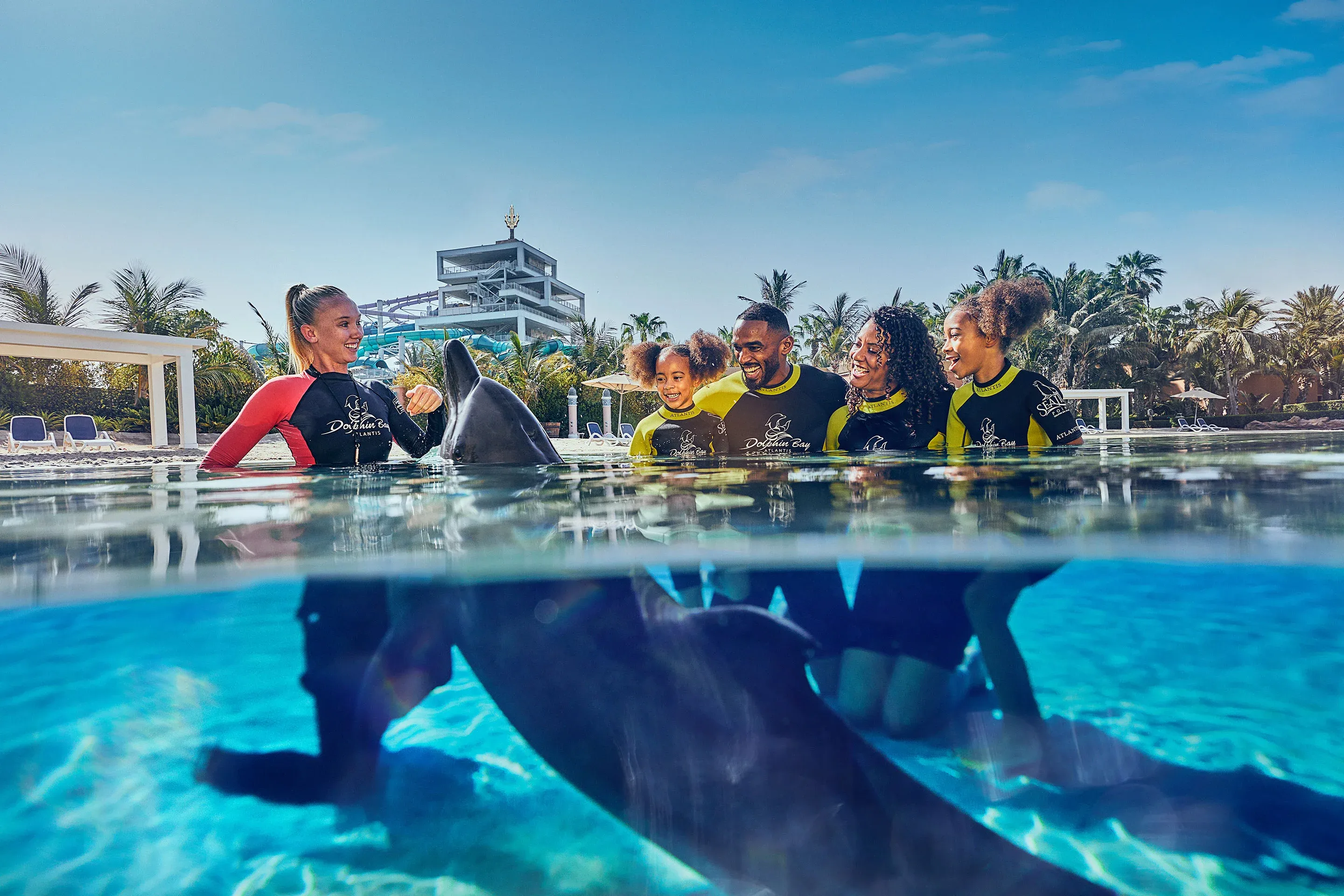 Dolphin Encounter family experience at Atlantis Aquaventure in Atlantis Dubai