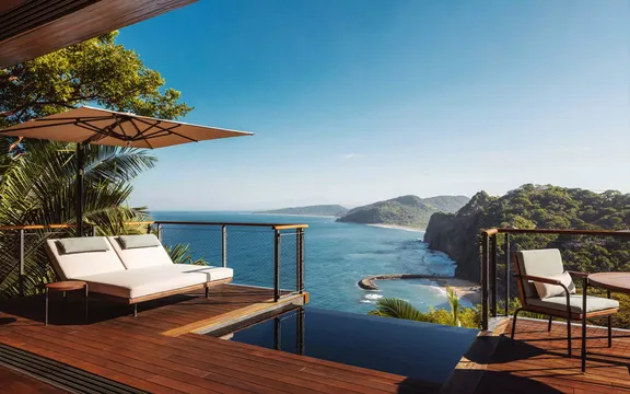 Panoramic view of the ocean from The Premier Panoramic Ocean Treehouse at One&Only Mandarina