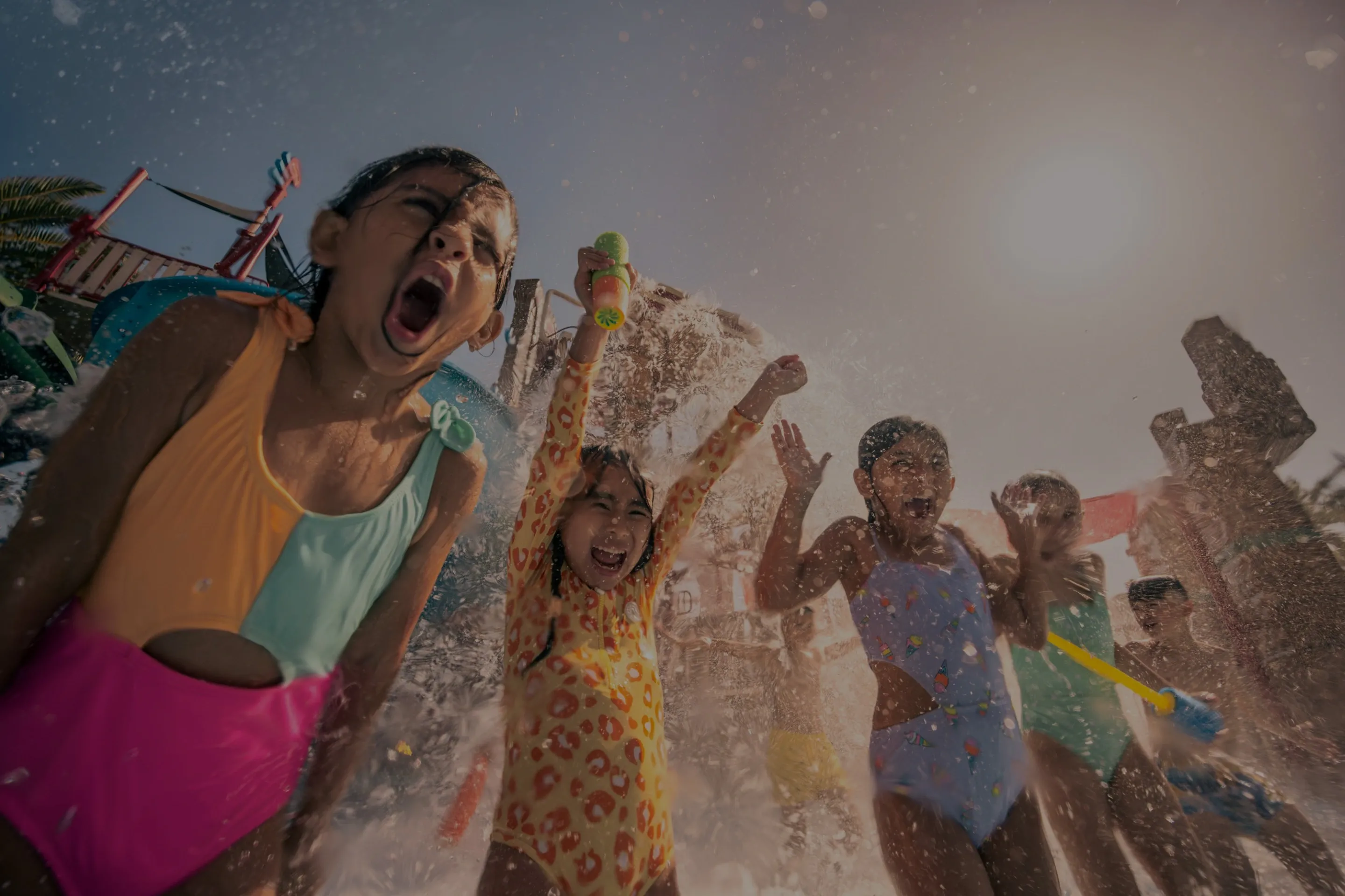 Kids at Waterpark with Overlay