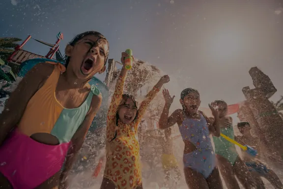 Kids at Waterpark with Overlay