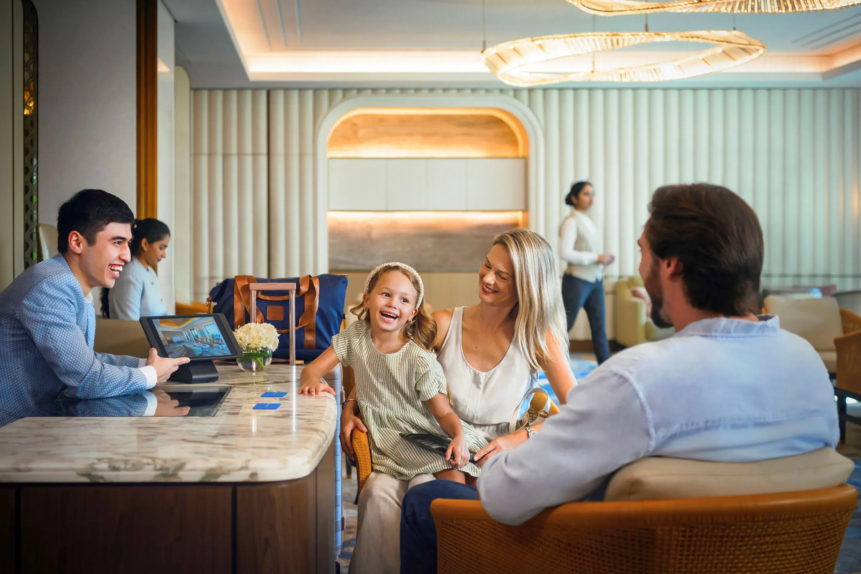 Family sitting  at Imperial Club