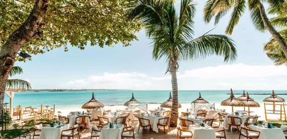 Alfresco restaurant at One&Only Le Saint Géran