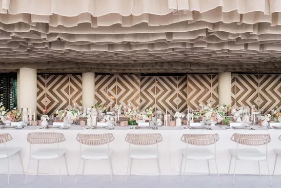 Dining setup for an event at One&Only Palmilla