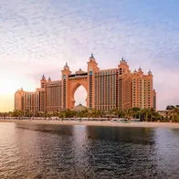 Atlantis the Palm Aerial Side Shot Clouds & Sun
