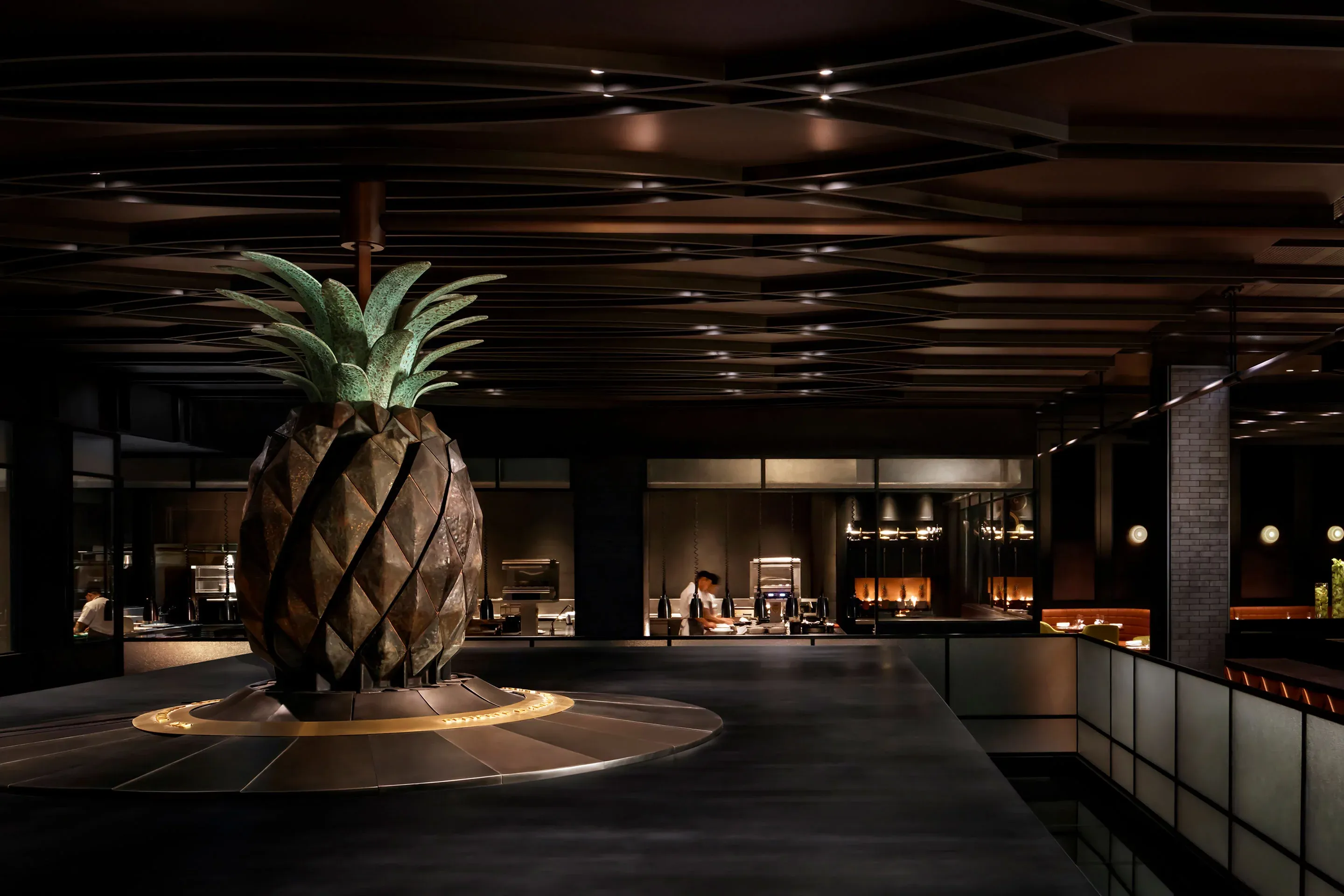 Dinner By Heston Blumenthal pineapple clock in Atlantis The Royal