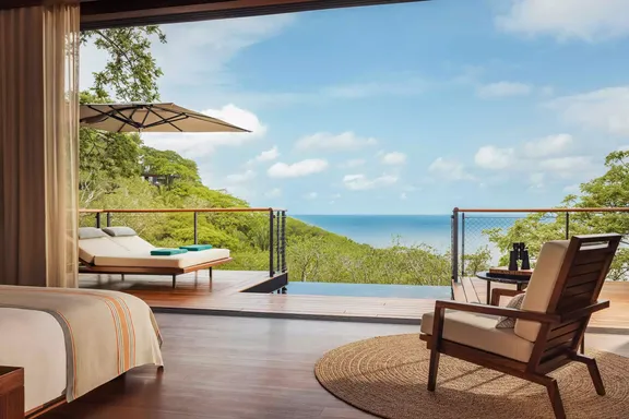 View from the Panoramic Ocean Treehouse at One&Only Mandarina
