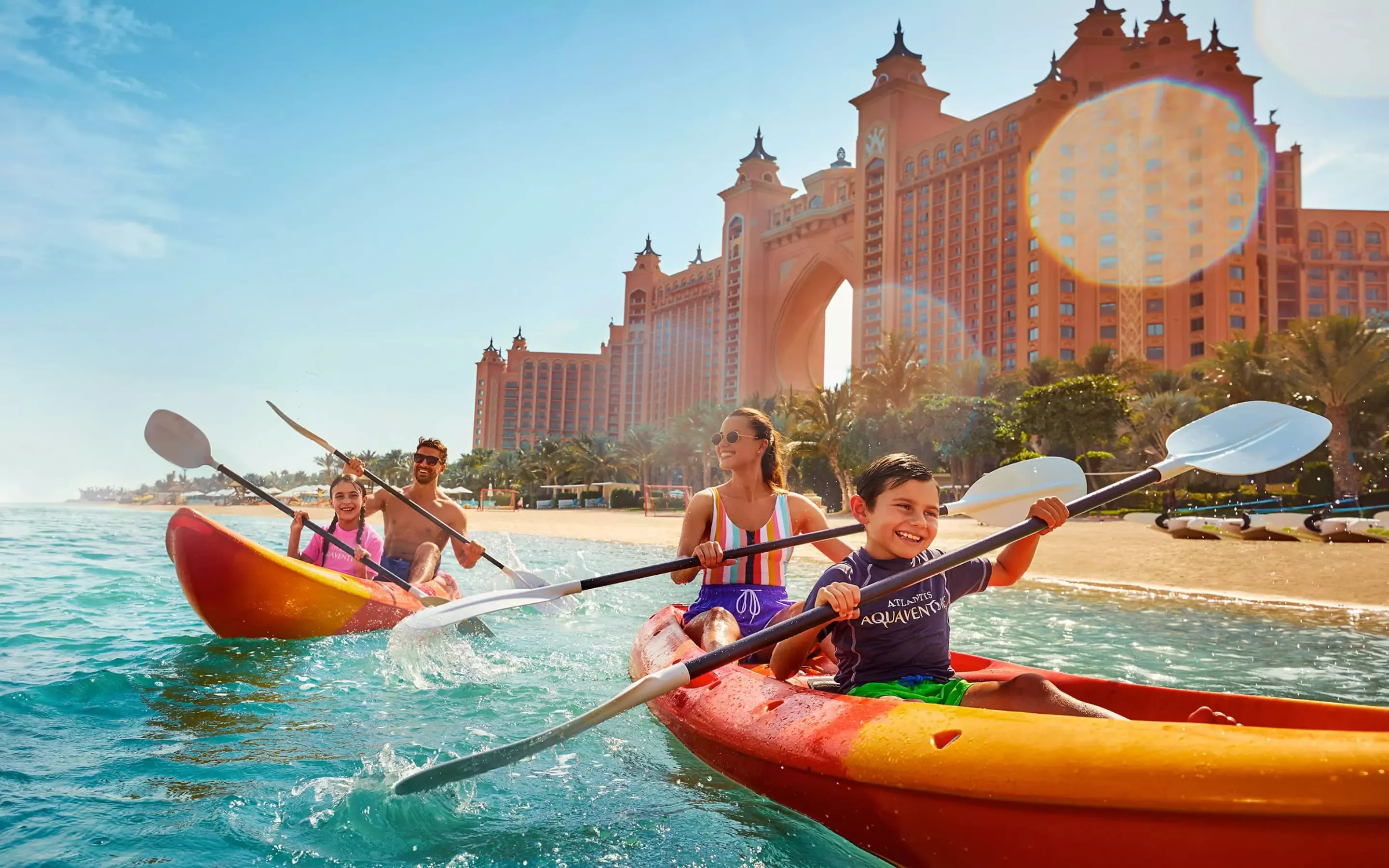 Family Kayaking Watersports at Atlantis
