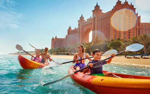 Family Kayaking Watersports at Atlantis