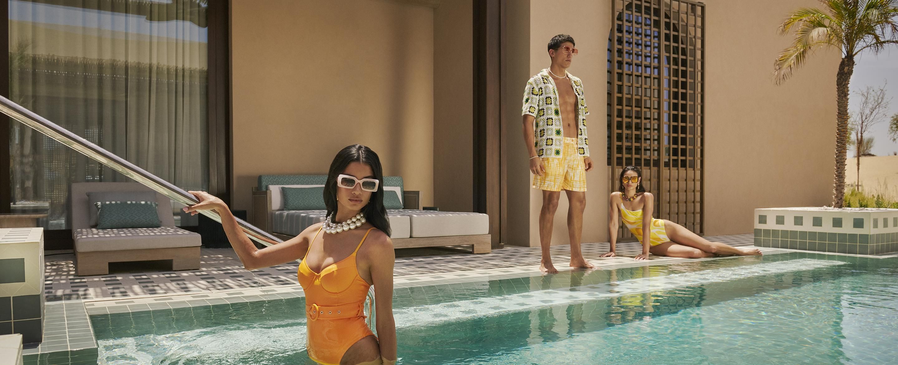 People at the poolside at Bab Al Shams