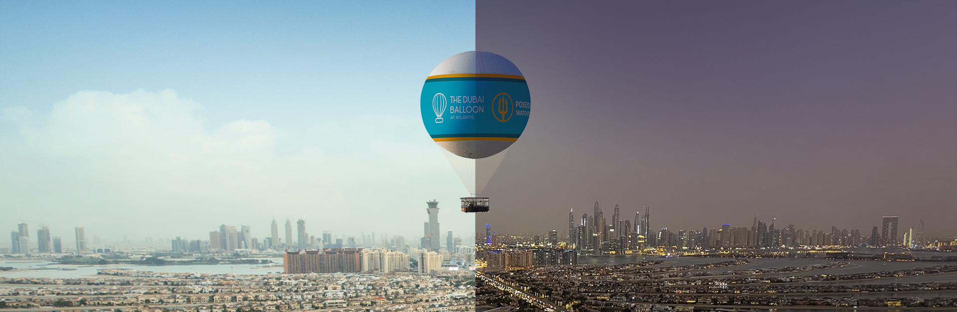 The Dubai Balloon Day and Night View 