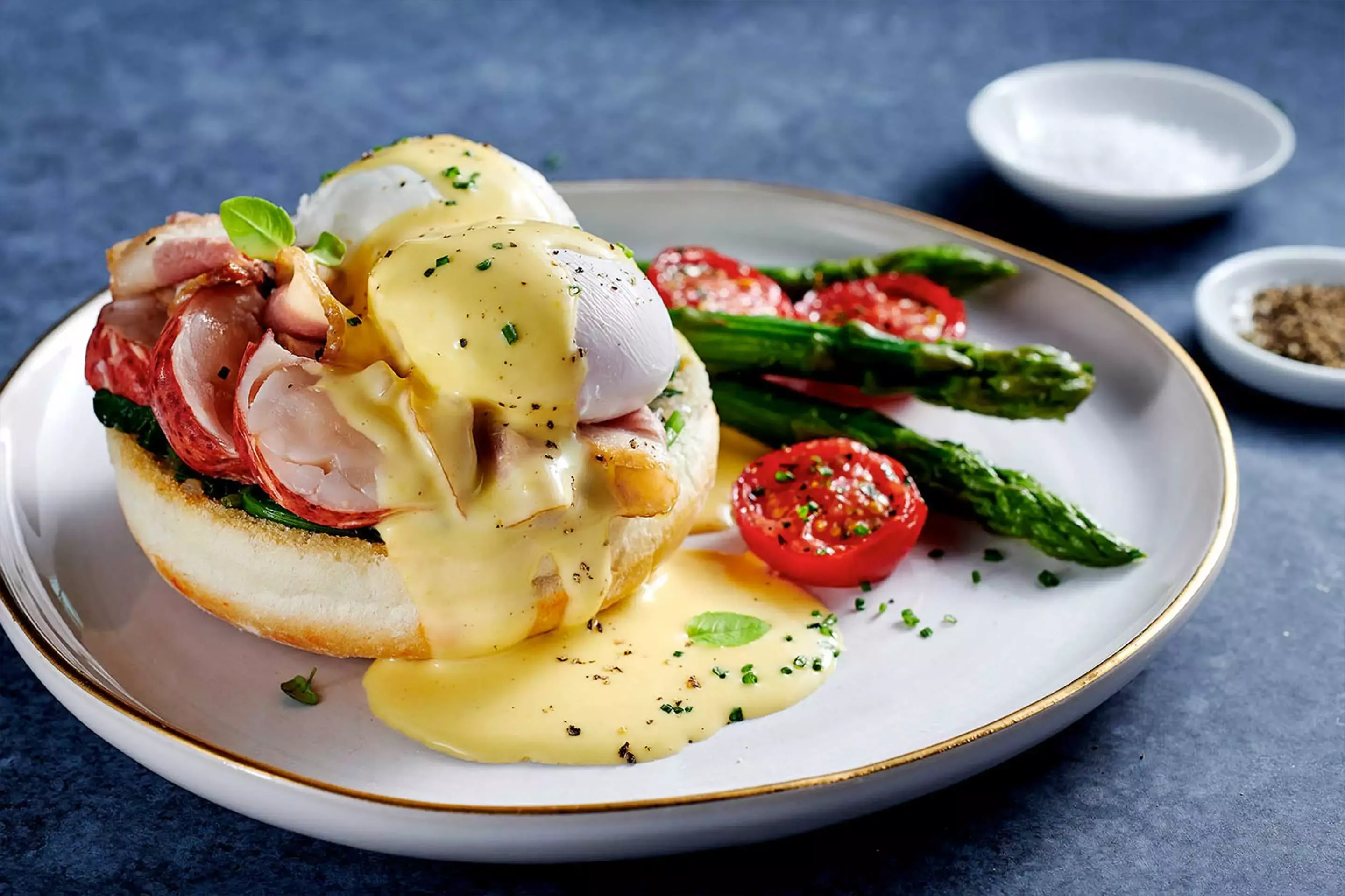 Eggs Benedict with Hollandaise Sauce for In-Room Dining