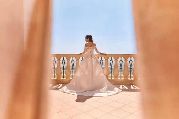 Bride on Balcony