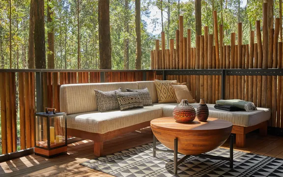 Outdoor deck at Virunga Suite at One&Only Gorilla's Nest