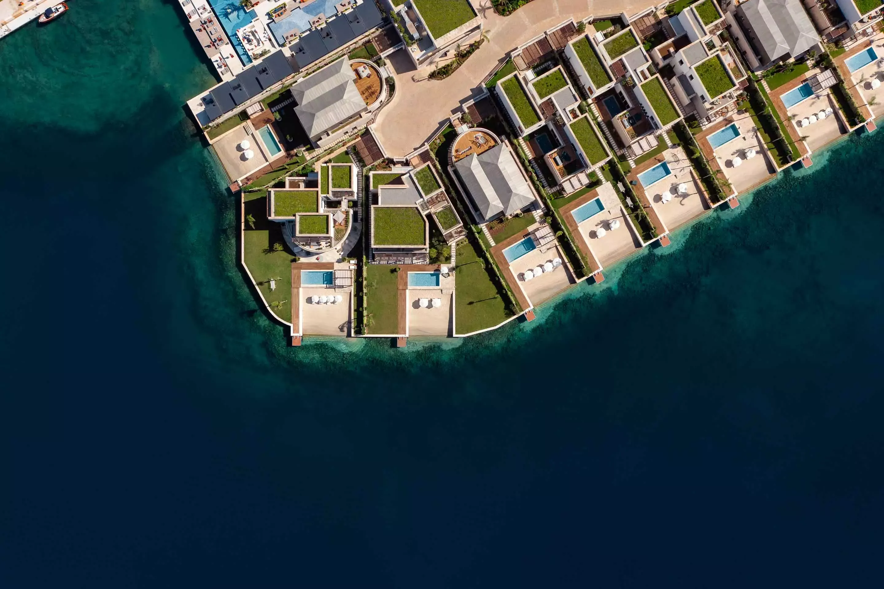 Aerial view of the private homes at One&Only Portonovi
