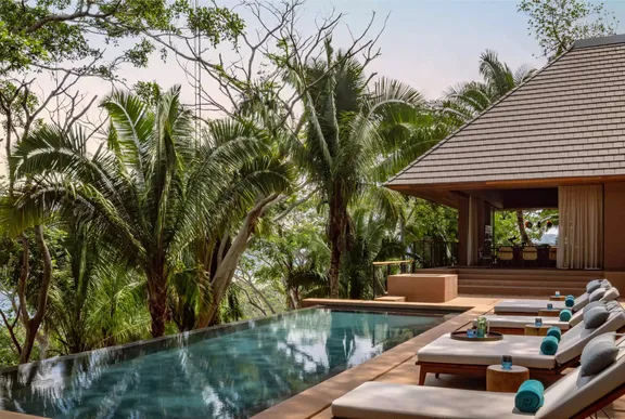 Scenic poolside view of Signature Villa 28 at One&Only Mandarina