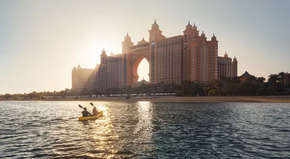 Atlantis The Palm A World Away Campaign Resort Shot with Kayaking 