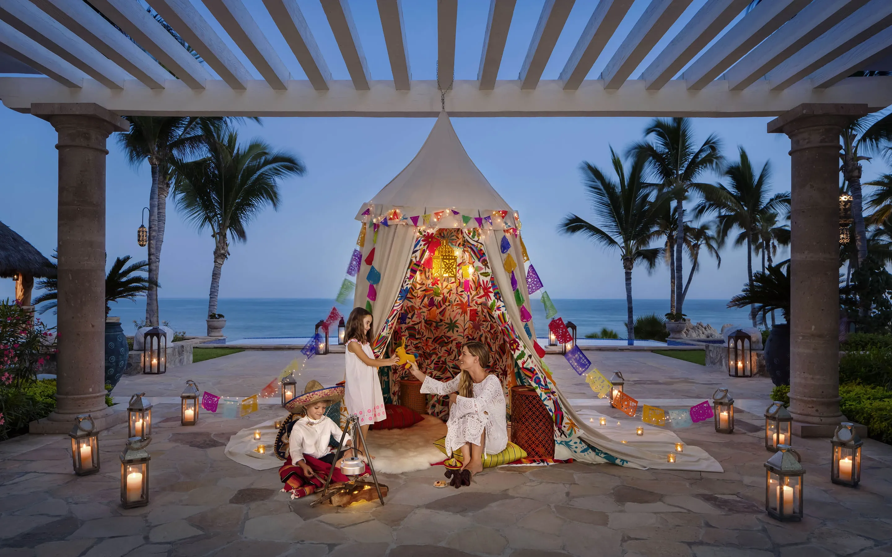 Children Playing on the Terrace for Villa Cortez at One&Only Palmilla