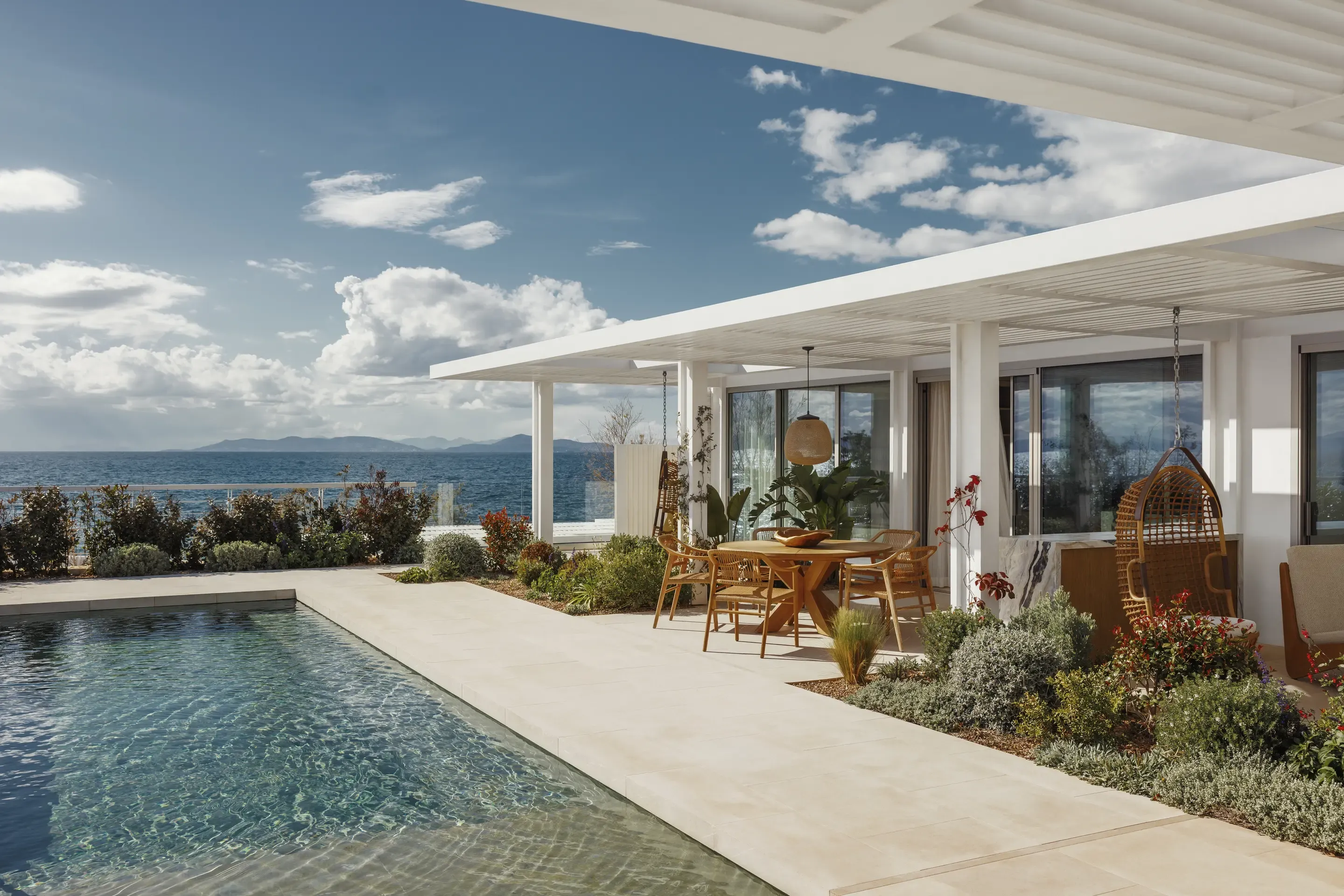 Private Homes Terrace with a Pool at One&Only Aesthesis