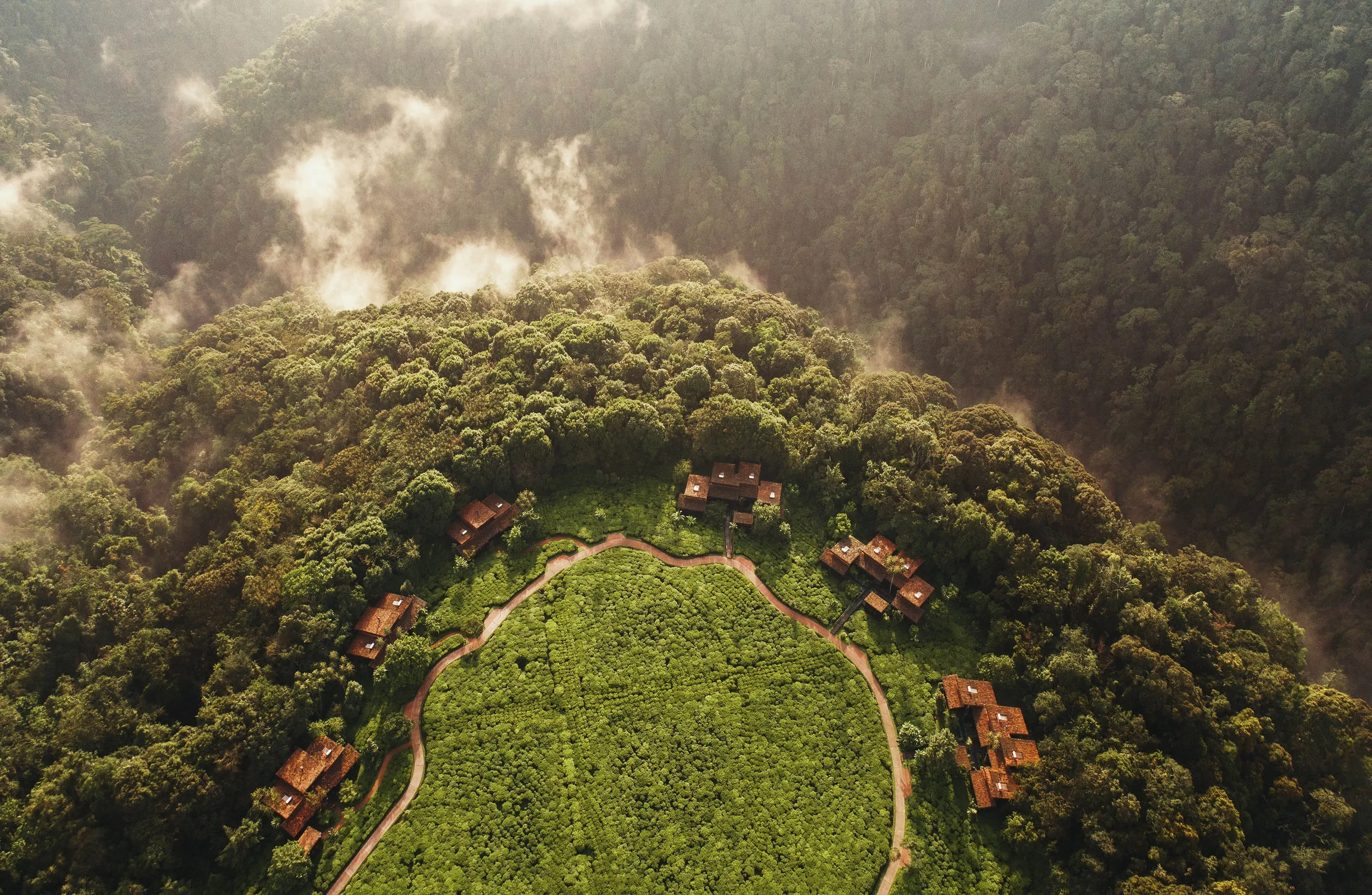 Aerial view of the jungle at One&Only Nyungwe House Rwanda