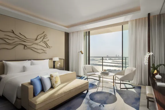 2 Bed Sky Terrace Suite Bedroom Palm View at Atlantis The Royal