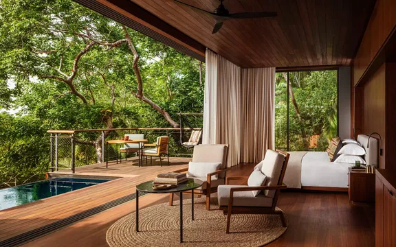 The interior of the rooms at One&Only Mandarina 