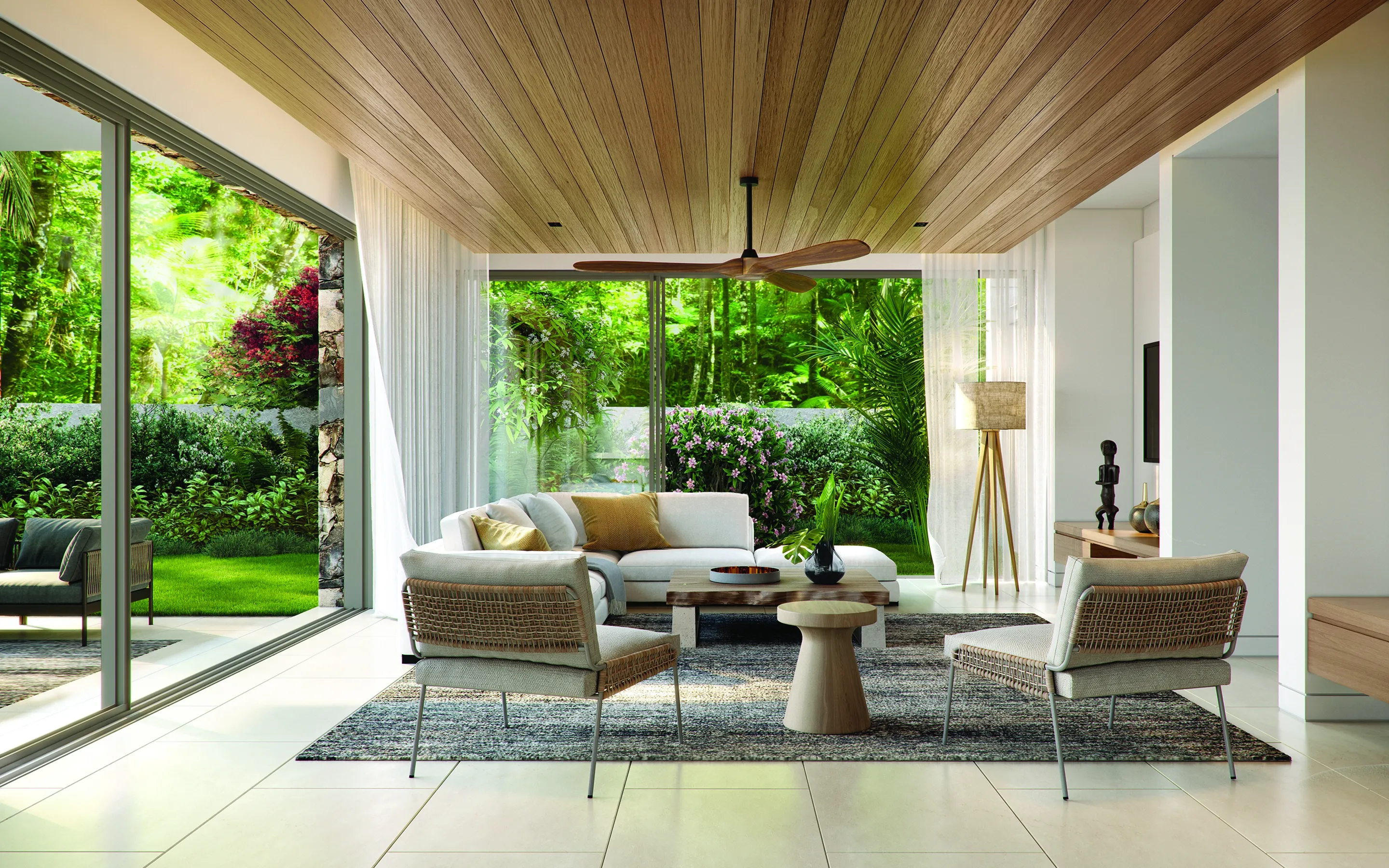 Interior view of a living room in private homes at One&Only Le Saint Géran